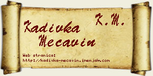 Kadivka Mećavin vizit kartica